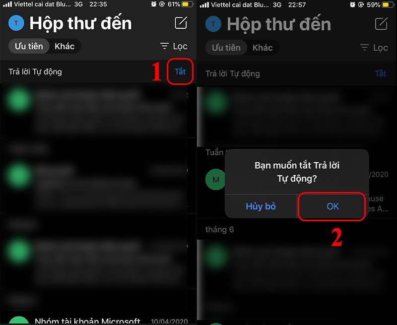 tắt t&iacute;nh năng email trả lời tự động tr&ecirc;n Outlook